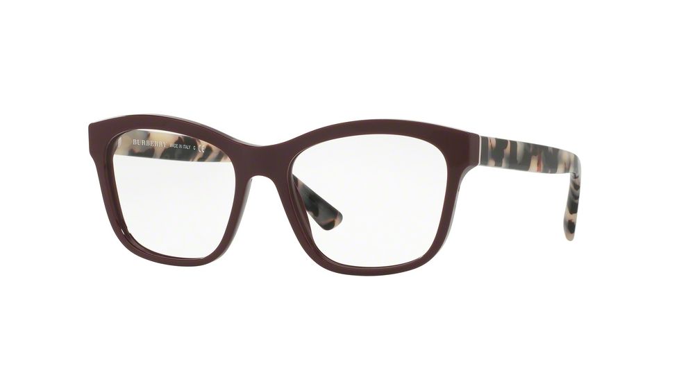Burberry BE2227 Single Vision Prescription Eyeglasses 3602-54 - Bordeaux Frame