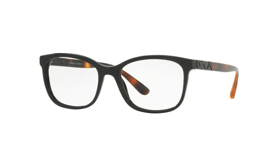 Burberry BE2242 Single Vision Prescription Eyeglasses 3001-51 - Black Frame