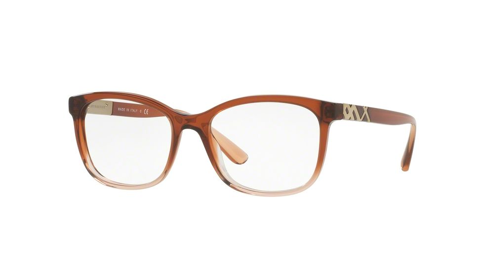Burberry BE2242 Single Vision Prescription Eyeglasses 3608-51 - Brown Gradient Pink Frame