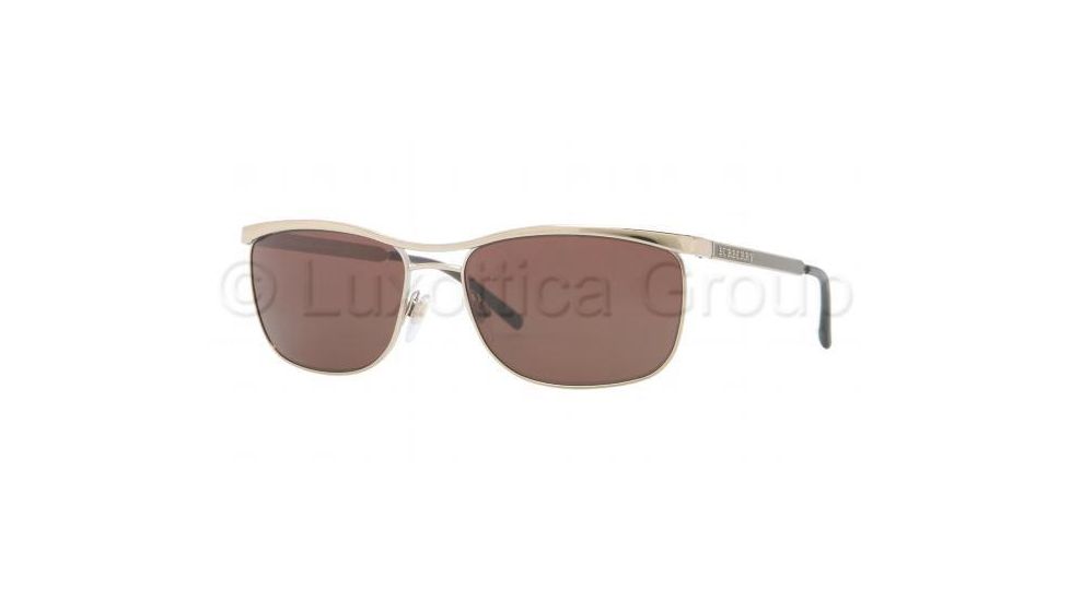 Burberry BE3065 Single Vision Prescription Sunglasses BE3065-114573-5817 - Lens Diameter 58 mm, Frame Color Burberry Gold