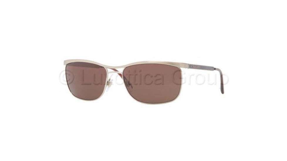 Burberry BE3065 Single Vision Prescription Sunglasses BE3065-116773-5817 - Lens Diameter 58 mm, Frame Color Brushed Burberry Gold
