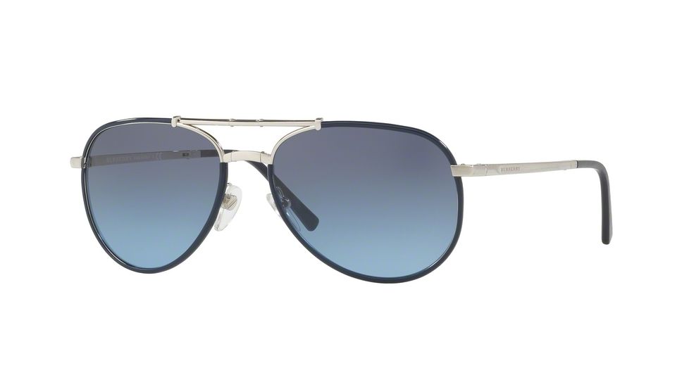 Burberry BE3091J Progressive Prescription Sunglasses BE3091J-1166S2-58 - Lens Diameter 58 mm, Frame Color Blue