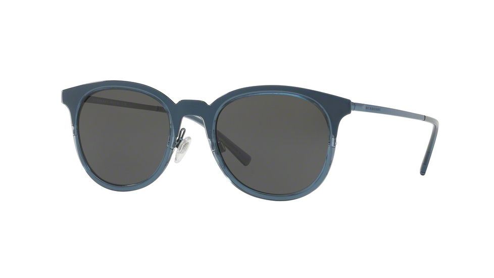Burberry BE3093 Single Vision Prescription Sunglasses BE3093-12485V-52 - Lens Diameter 52 mm, Frame Color Blue