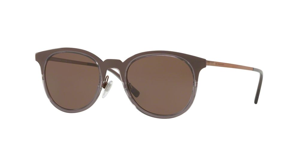 Burberry BE3093 Single Vision Prescription Sunglasses BE3093-12495W-52 - Lens Diameter 52 mm, Frame Color Grey