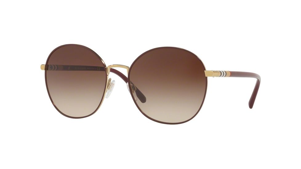 Burberry BE3094 Progressive Prescription Sunglasses, 56mm, Light Gold, BE3094-125613-56-PRO