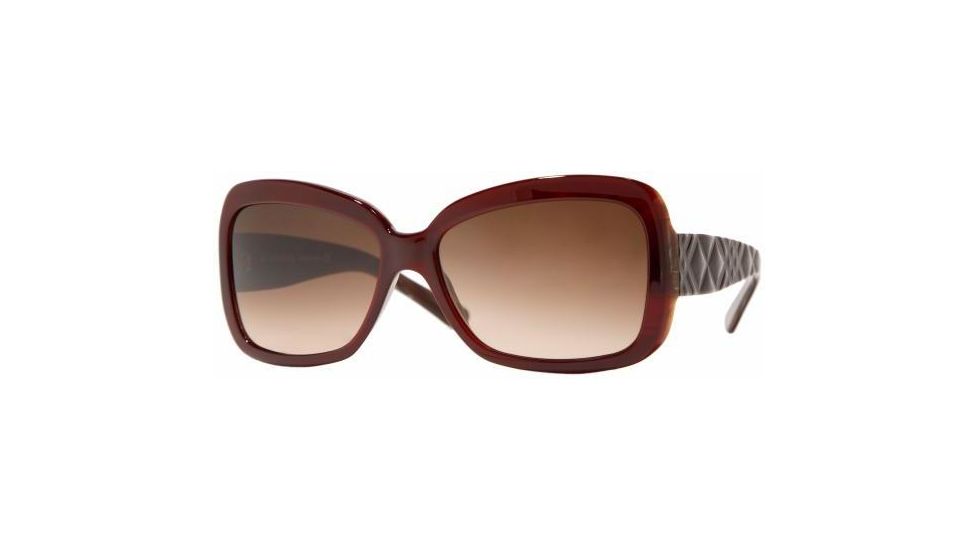 Burberry BE4033 Bifocal Sunglasses Red On Horn Striped Brown Frame / 58 mm Prescription Lenses, 308813-5815