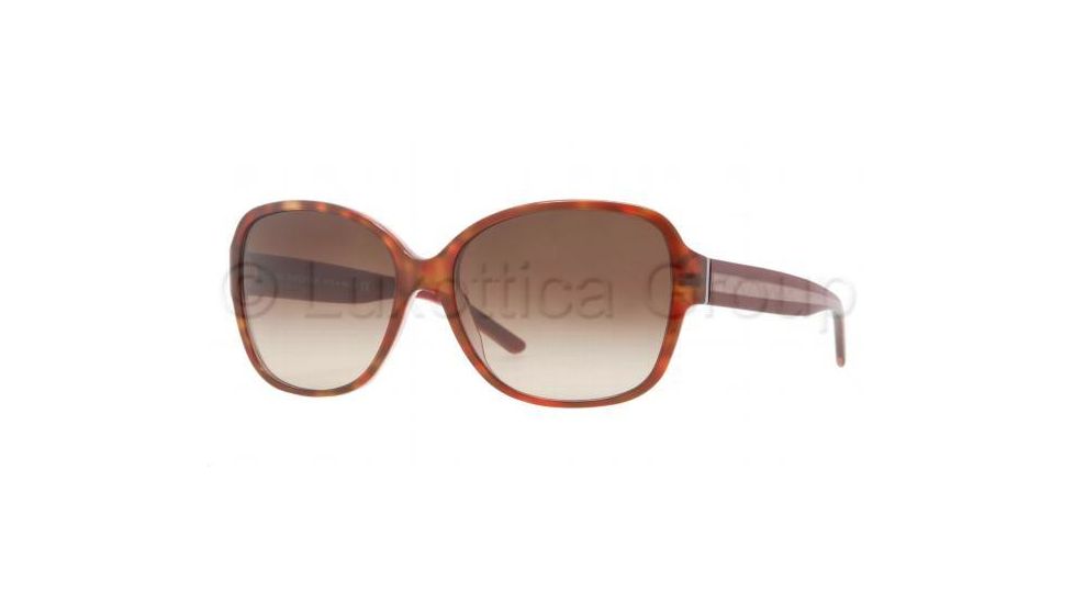 Burberry BE4108 Single Vision Prescription Sunglasses BE4108-329213-5816 - Lens Diameter 58 mm, Frame Color Top Havana On Pink