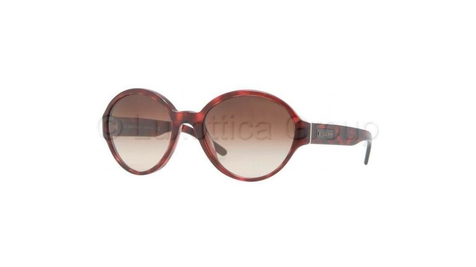 Burberry BE4111 Sunglasses 319613-5619 - Red Havana Frame, Brown Gradient Lenses