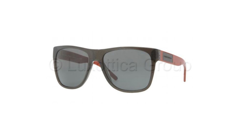 Burberry BE4112A Progressive Prescription Sunglasses BE4112A-330187-5617 - Lens Diameter 56 mm, Frame Color Striped Gray