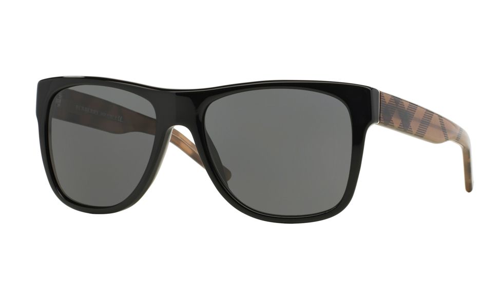Burberry BE4112M Sunglasses 334687-5617 - Black Frame, Gray Lenses