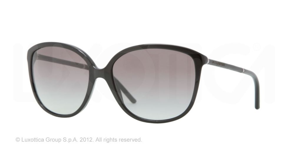Burberry BE4118Q Single Vision Prescription Sunglasses BE4118Q-3001T3-59 - Lens Diameter 59 mm, Frame Color Black