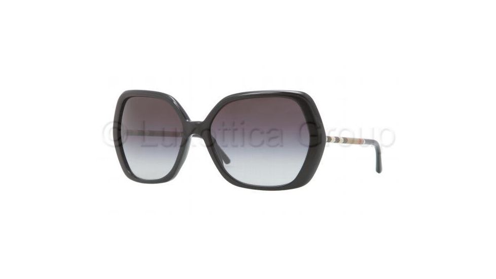 Burberry BE4122 Sunglasses 30018G-6016 - Black Frame, Gray Gradient Lenses
