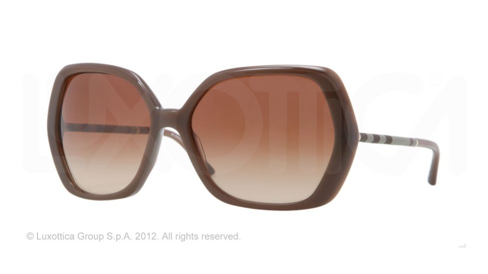 Burberry BE4122 Single Vision Prescription Sunglasses BE4122-323713-60 - Lens Diameter 60 mm, Frame Color Brown