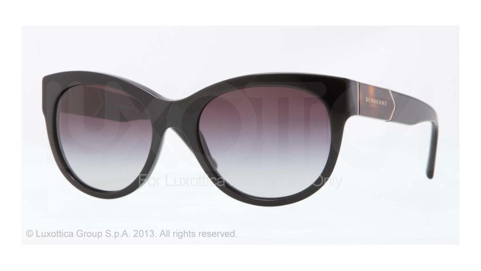 Burberry BE4156 Sunglasses 30018G-53 - Black Frame, Gray Gradient Lenses