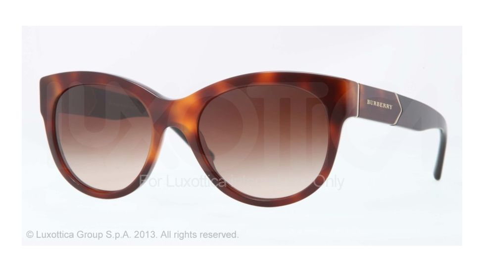 Burberry BE4156 Sunglasses 331613-53 - Havana Frame, Brown Gradient Lenses