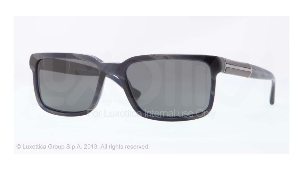 Burberry BE4158 Single Vision Prescription Sunglasses BE4158-341987-56 - Lens Diameter 56 mm, Frame Color Blue Horn