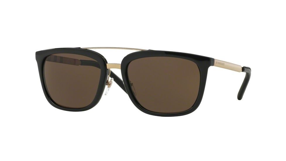 Burberry BE4167Q Single Vision Prescription Sunglasses BE4167Q-300173-57 - Lens Diameter 57 mm, Frame Color Black