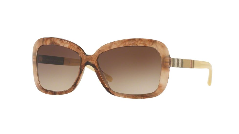 Burberry BE4173 Bifocal Prescription Sunglasses BE4173-361213-58 - Lens Diameter 58 mm, Frame Color Brown Gradient Striped