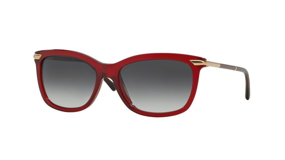 Burberry BE4185 Sunglasses 34958G-57 - Bordeaux Frame, Grey Gradient Lenses