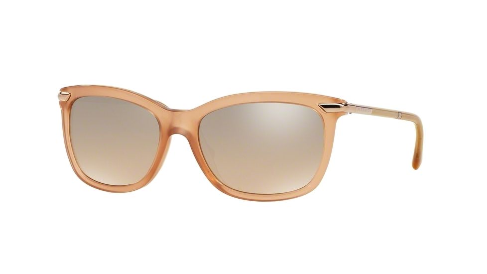 Burberry BE4185 Sunglasses 35093D-57 - Brown Frame, Brown Mirror Gradient Silver Lenses