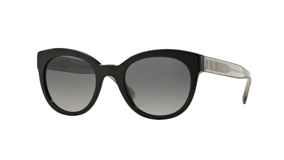 Burberry BE4210 Single Vision Prescription Sunglasses BE4210-3001T3-52 - Lens Diameter 52 mm, Frame Color Black