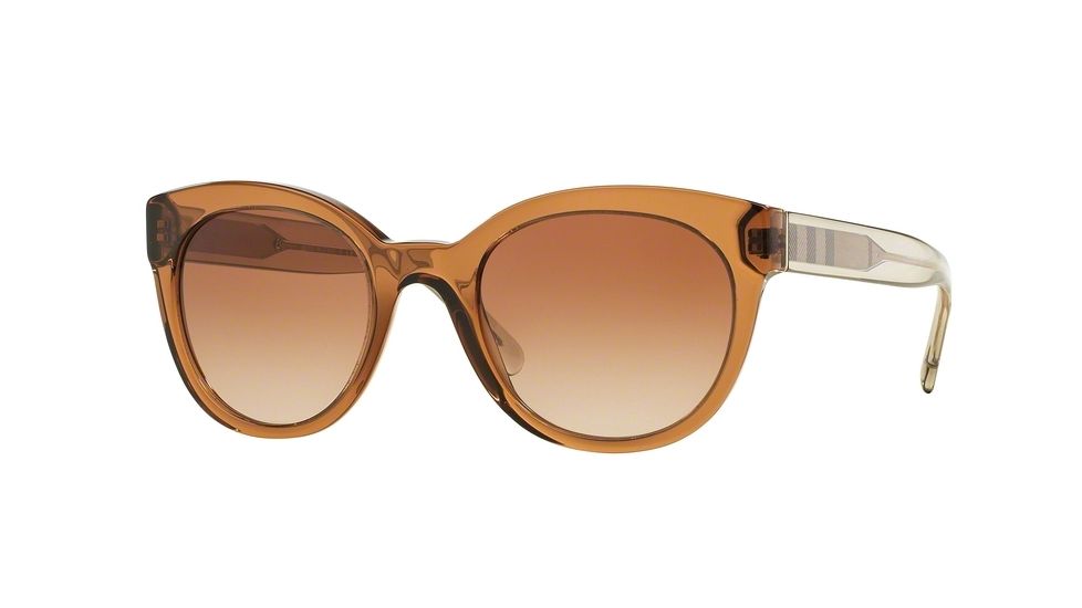 Burberry BE4210 Single Vision Prescription Sunglasses BE4210-356413-52 - Lens Diameter 52 mm, Frame Color Brown