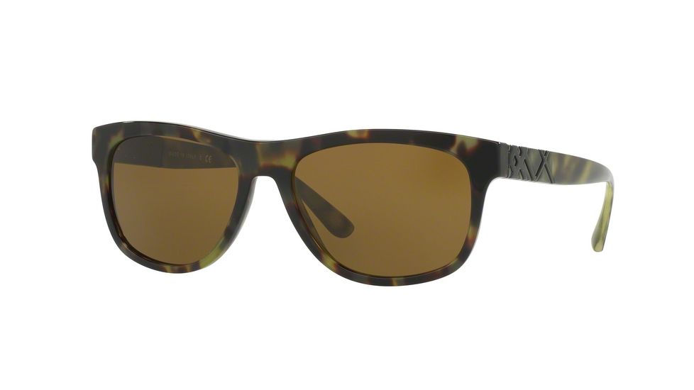 Burberry BE4234 Progressive Prescription Sunglasses BE4234-328073-57 - Lens Diameter 57 mm, Frame Color Green Havana