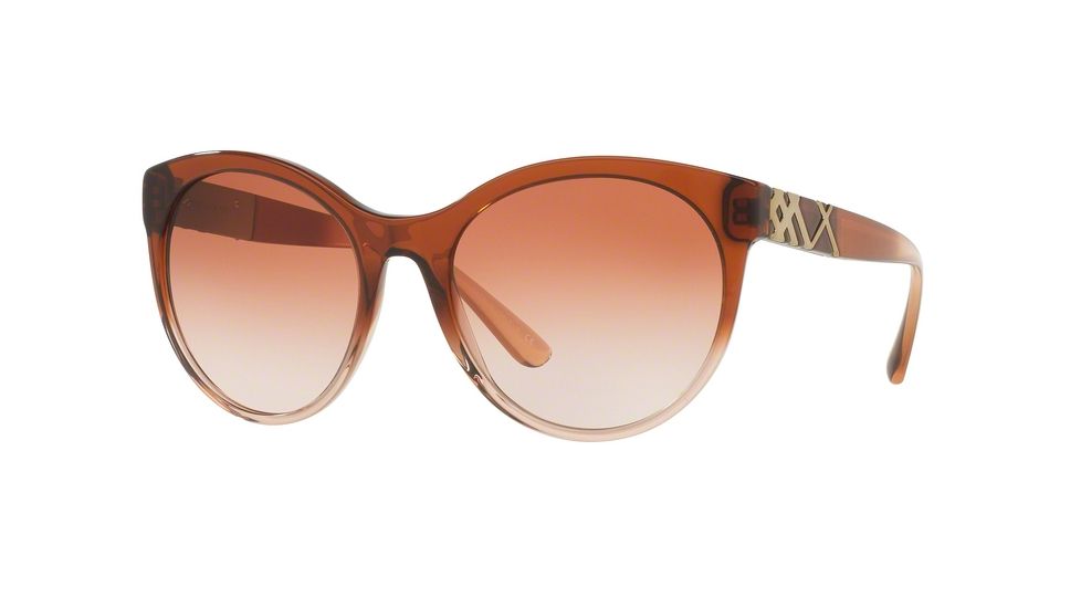 Burberry BE4236F Single Vision Prescription Sunglasses BE4236F-360813-56 - Lens Diameter 56 mm, Frame Color Brown Gradient Pink