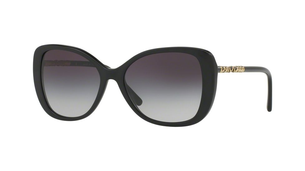 Burberry BE4238F Sunglasses 30018G-57 - Black Frame, Gray Gradient Lenses