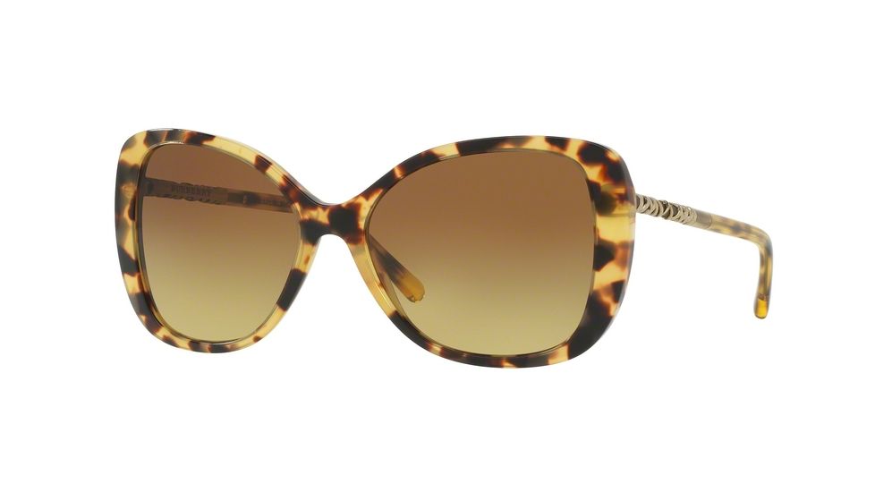Burberry BE4238F Sunglasses 327813-57 - Light Havana Frame, Brown Gradient Lenses