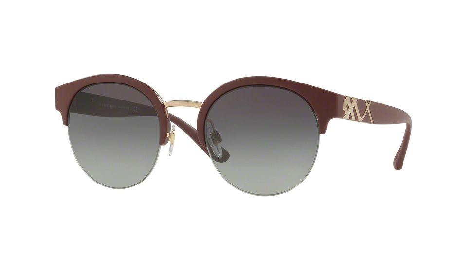 Burberry BE4241 Bifocal Prescription Sunglasses BE4241-364311-52 - Lens Diameter 52 mm, Frame Color Matte Bordeaux/gold