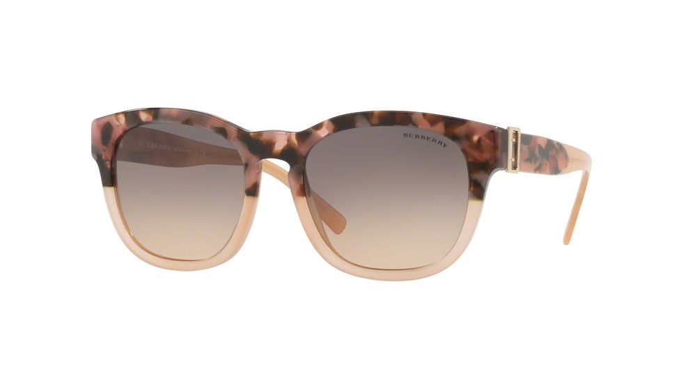 Burberry BE4258 Bifocal Prescription Sunglasses BE4258-3678G9-54 - Lens Diameter 54 mm, Frame Color Brown Havana/pink