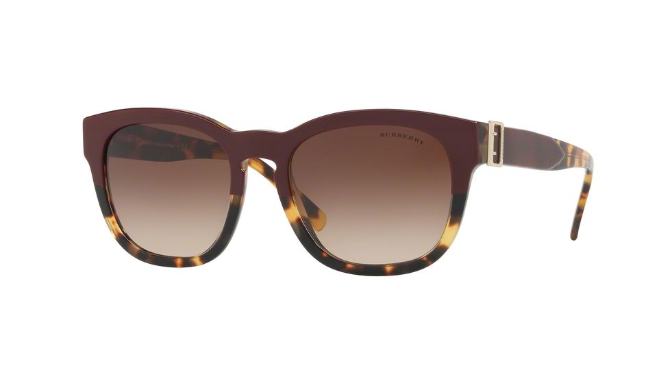 Burberry BE4258 Bifocal Prescription Sunglasses BE4258-368013-54 - Lens Diameter 54 mm, Frame Color Top Grad Red On Tortoise