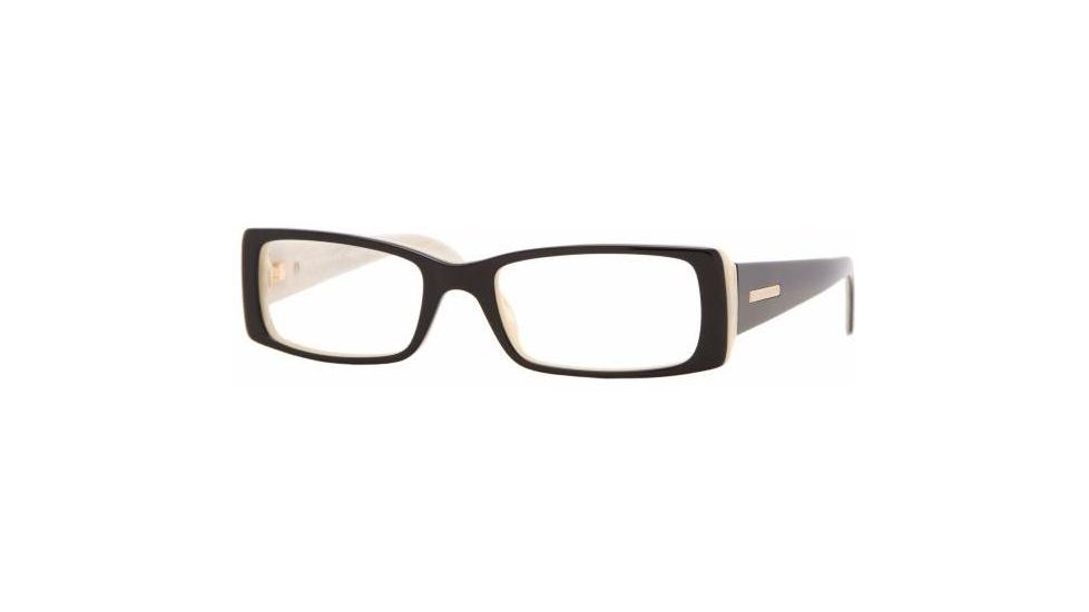 Burberry Eyeglass BE2039N - Light Brown Horn Frame w/ Non-Rx 50 mm Diameter Lenses 3095 -5017 - Black/Striped White Horn 