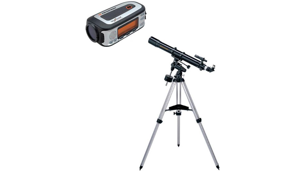 2-PC Sky Viewing Kit - Celestron SkyScout Personal Planetarium and Celestron C4-R Advanced Refracting Telescope