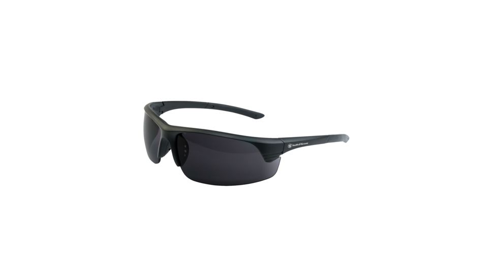 Caldwell S&amp;W Corporal Half Frame Shooting Glasses, Black Frame, Smoke Lens, 110162