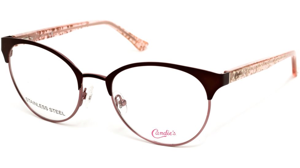 Candies CA0166 Bifocal Prescription Eyeglasses - Matte Light Brown Frame, Matte Light Brown Lenses, 51 mm Lens Diameter CA016651046