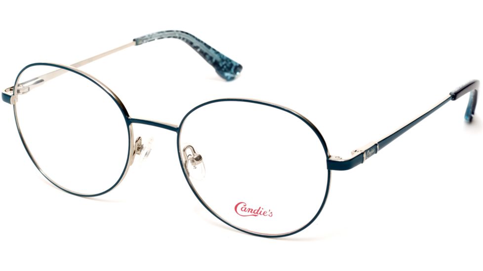 Candies CA0167 Bifocal Prescription Eyeglasses - Shiny Blue Frame, Shiny Blue Lenses, 51 mm Lens Diameter CA016751090