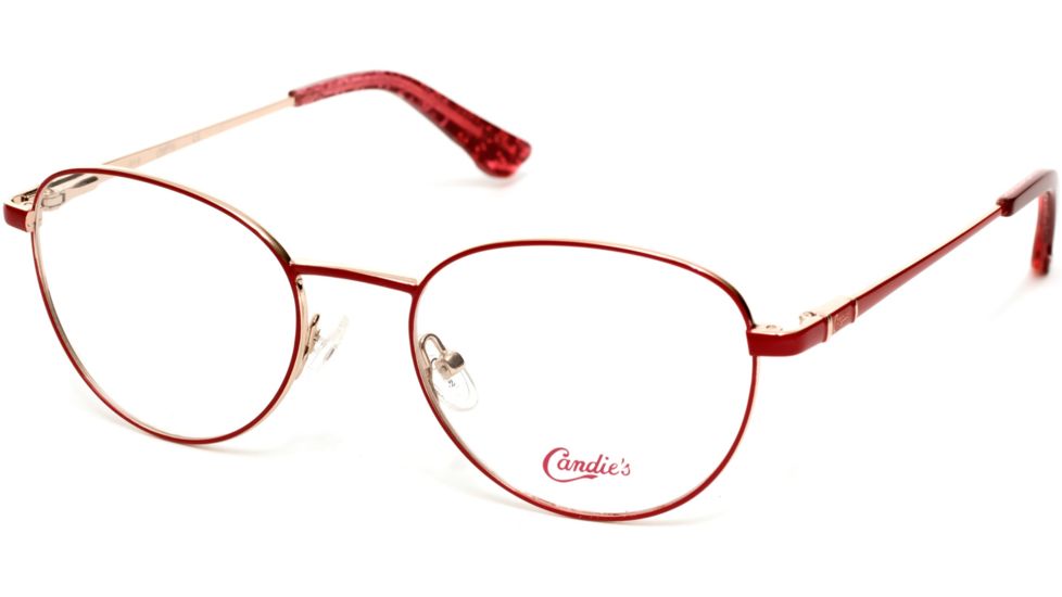 Candies CA0168 Bifocal Prescription Eyeglasses - Shiny Red Frame, Shiny Red Lenses, 50 mm Lens Diameter CA016850066
