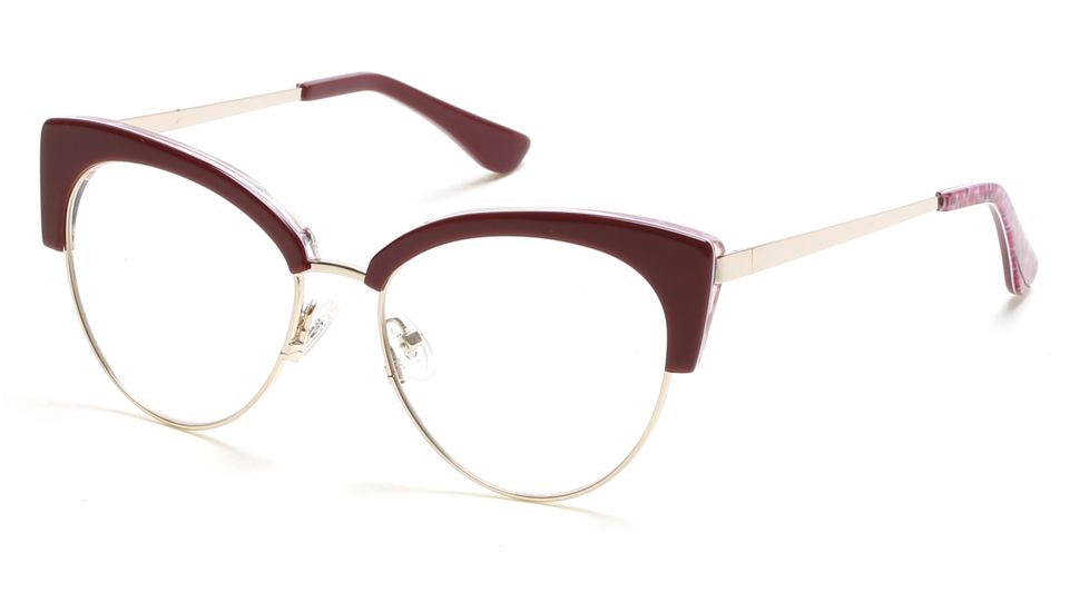 Candies CA0172 Bifocal Prescription Eyeglasses - Shiny Bordeaux Frame, Shiny Bordeaux Lenses, 51 mm Lens Diameter CA017251069