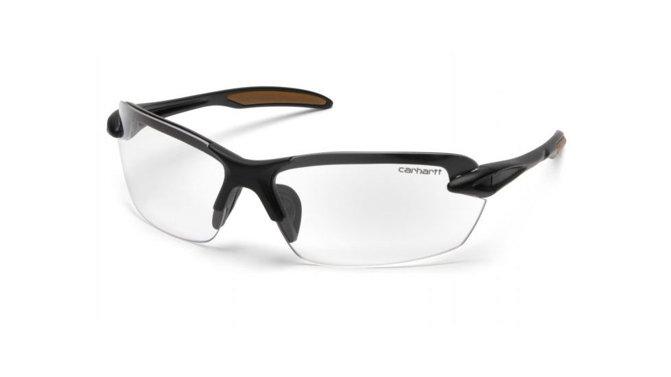 Carhartt Spokane Safety Glasses w/Clear Lenses, Black, CHB310DCC