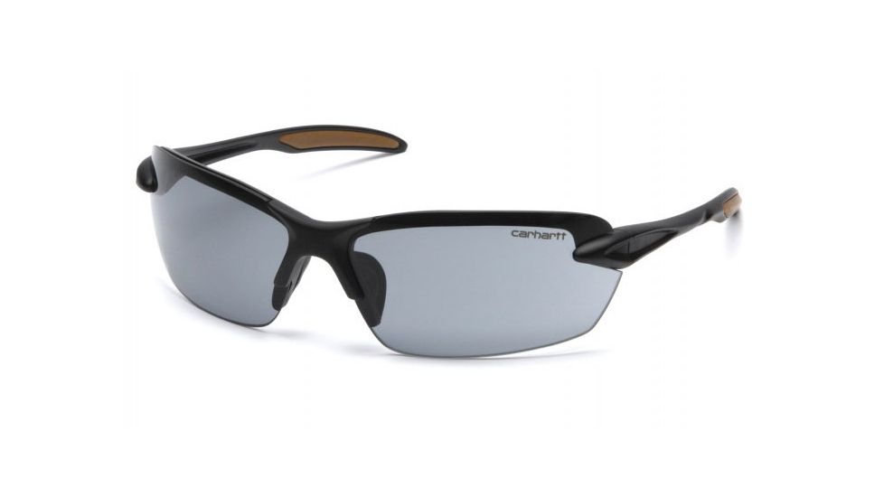 Carhartt Spokane Safety Glasses w/Gray Lenses, Black, CHB320DCC