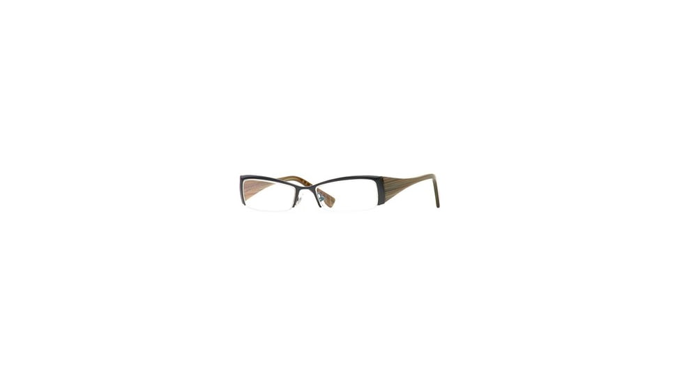 Carmen Marc Valvo CM Carina SECM CARI00 Progressive Prescripton Eyeglasses - Black Amber SECM CARI005135 BK