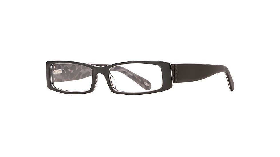Carmen Marc Valvo CM Keira SECM KEIR00 Progressive Prescripton Eyeglasses - Black Leopard SECM KEIR005235 BK