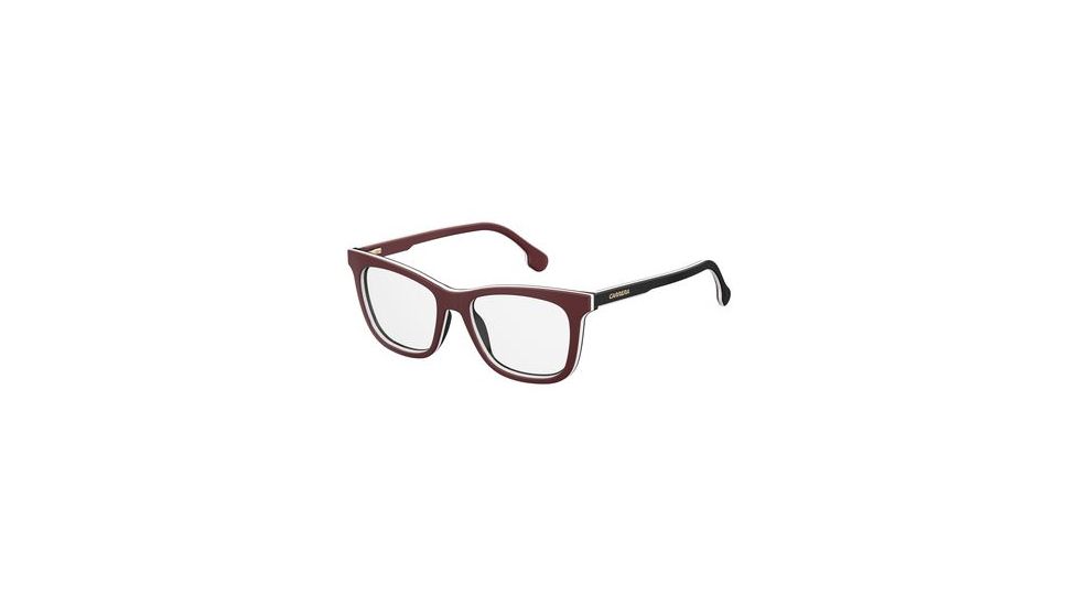 Carrera 1107/V Single Vision Prescription Eyeglasses CA1107-0LHF-5017 - Opal E Burgundy Frame, Lens Diameter 50mm, Distance Between Lenses 17mm
