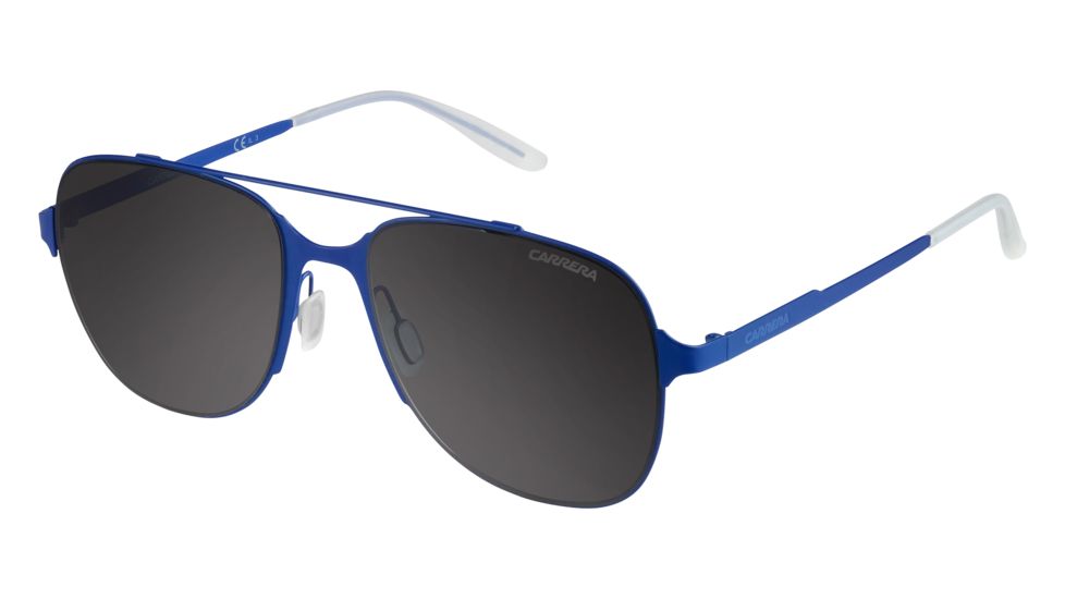 Carrera 114/S Sunglasses CA114S-0D6K-P9-5518 - Matte Blue Frame, Gray Lenses, Lens Diameter 55mm, Distance Between Lenses 18mm