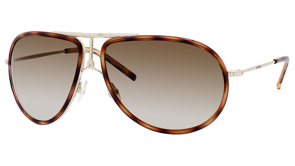 Carrera 15/S Sunglasses CA15S-0XDX-CC-6314 - Gold / Dark Havana Frame, Brown Gradient Lenses, Lens Diameter 63mm, Distance Between Lenses 14mm