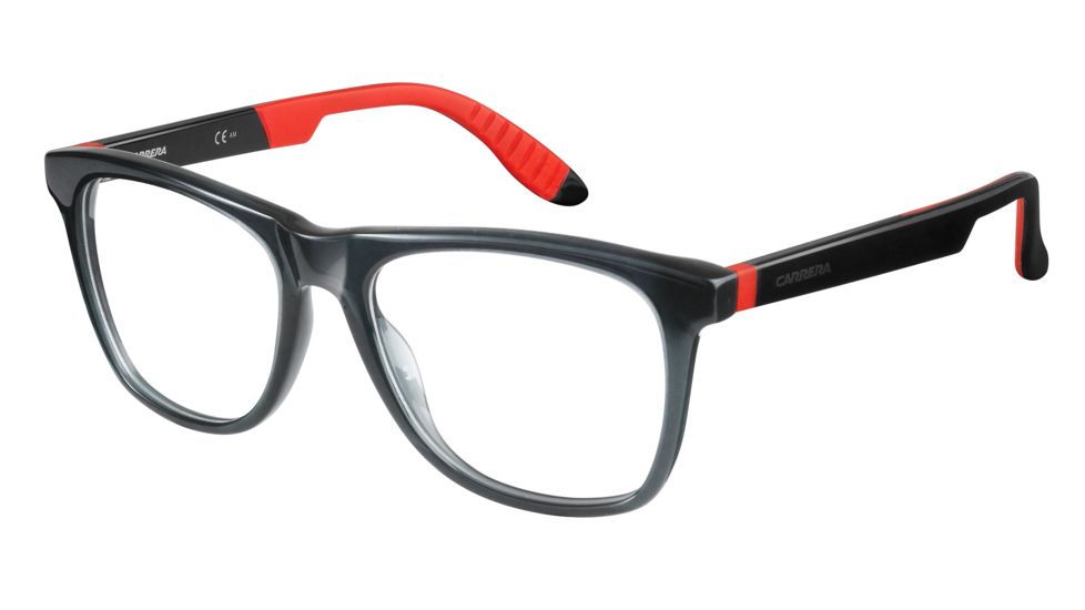 Carrera 4400 Eyeglass Frames CA4400-0HBE-5318 - Gray Black Red Frame, Lens Diameter 53mm, Distance Between Lenses 18mm
