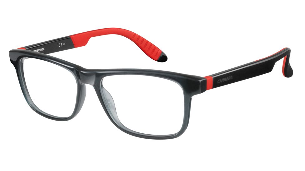 Carrera 4401 Single Vision Prescription Eyeglasses CA4401-0HBE-5316 - Gray Black Red Frame, Lens Diameter 53mm, Distance Between Lenses 16mm