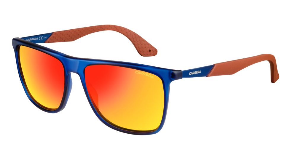 Carrera 5018/S Single Vision Prescription Sunglasses CA5018S-0MJA-UZ-5616 - Frame Color Blue, Lens Diameter 56 mm